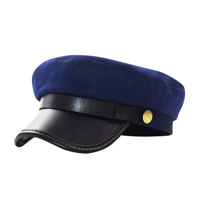 Casquettes de cyclisme unisexes en cuir PU