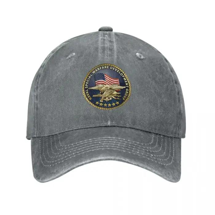 Casquette de baseball Navy Seal Team en polyester pour homme et femme, ajustement réglable, style sportif, protection solaire, idéale pour les activités de plein air et les sorties quotidiennes