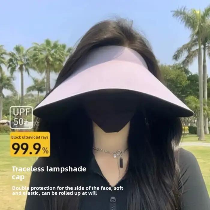 Chapeau de soleil pour femme protection solaire anti-UV polyester tricoté bord ample design moderne pour femmes sorties estivales activités extérieures printemps été
