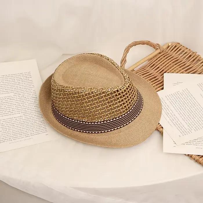 Chapeau de paille unisexe pour enfants