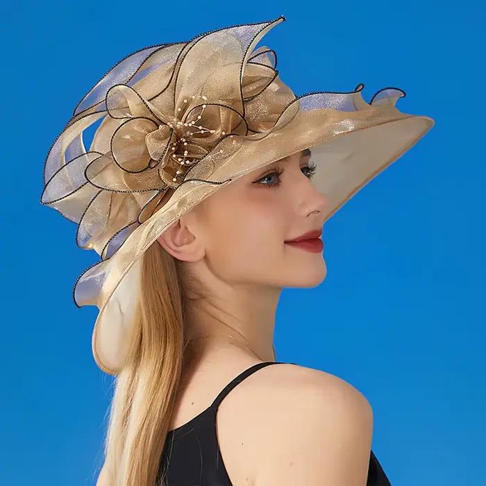 Chapeaux de protection solaire à large bord pour femmes
