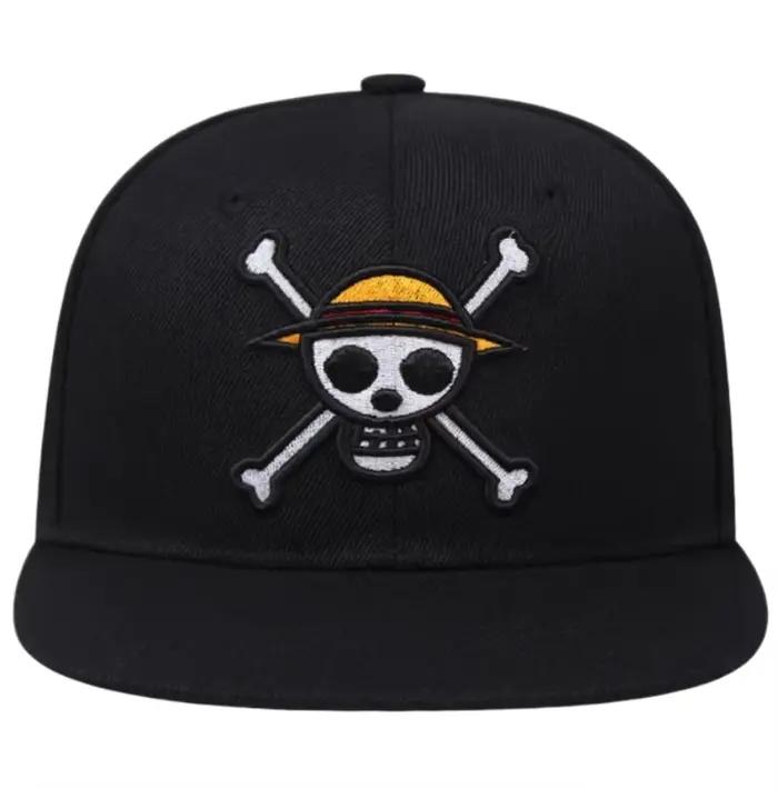 Casquette de baseball brodée Luffy Pirate Skull