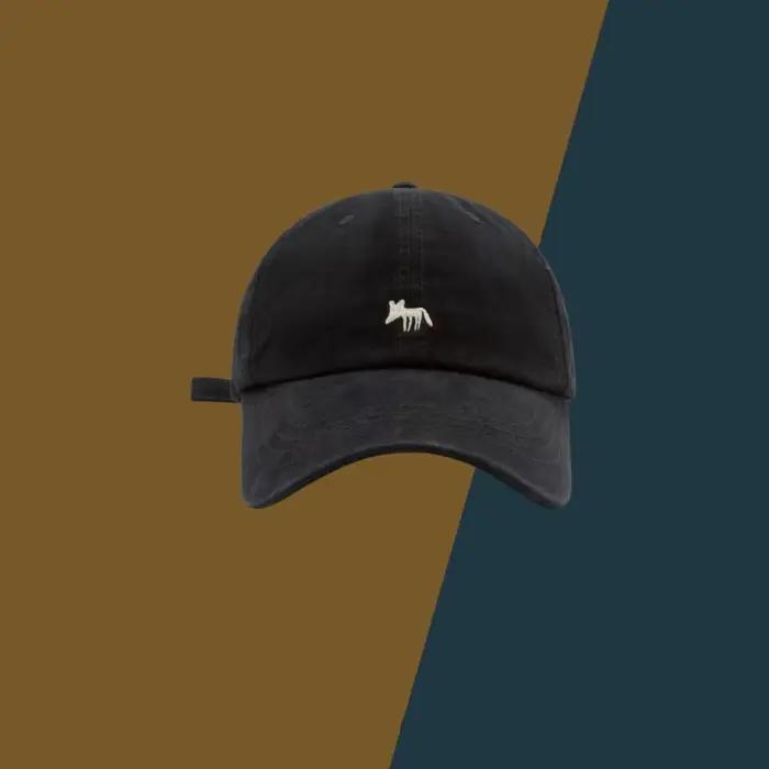 Casquette de baseball brodée Fox – Snapback unisexe de style coréen pour le visage de printemps et d'été