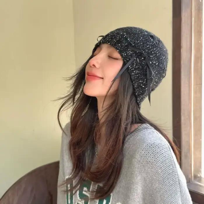 Doux nœud papillon bonnets chapeau noir