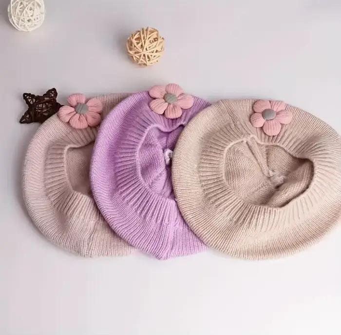 Béret à fleurs mignon pour bébés filles de 0 à 4 ans