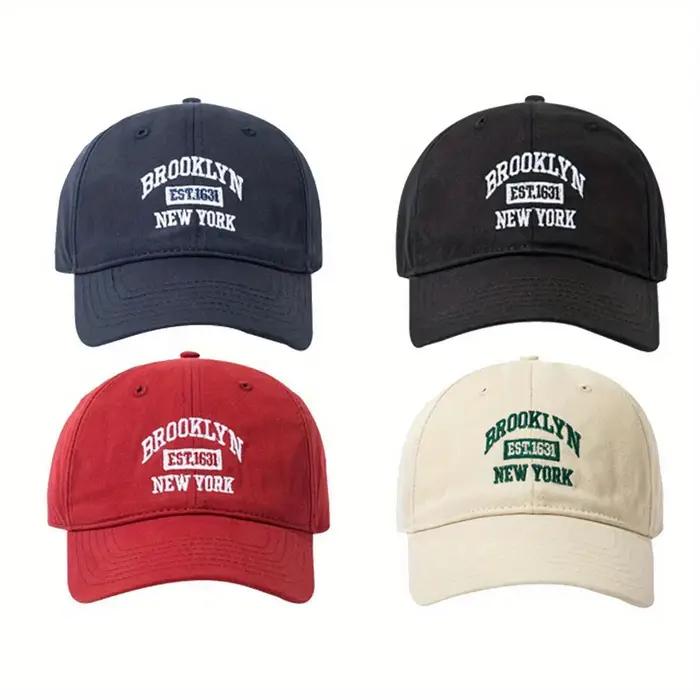 Mode hommes femmes BROOKLYN Baseball coton réglable Snapback chapeau broderie