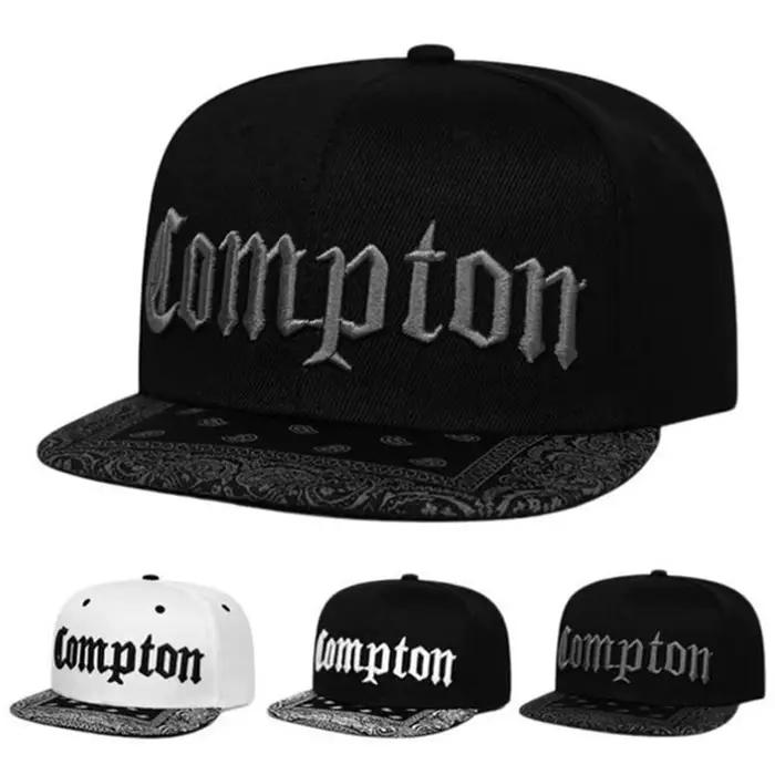 2025 Mode personnalisée nouveau chapeau de baseball Compton fleur de cajou à bords plats