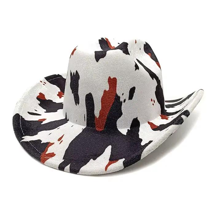 Chapeau de soleil imprimé vache léopard de Style occidental pour femmes