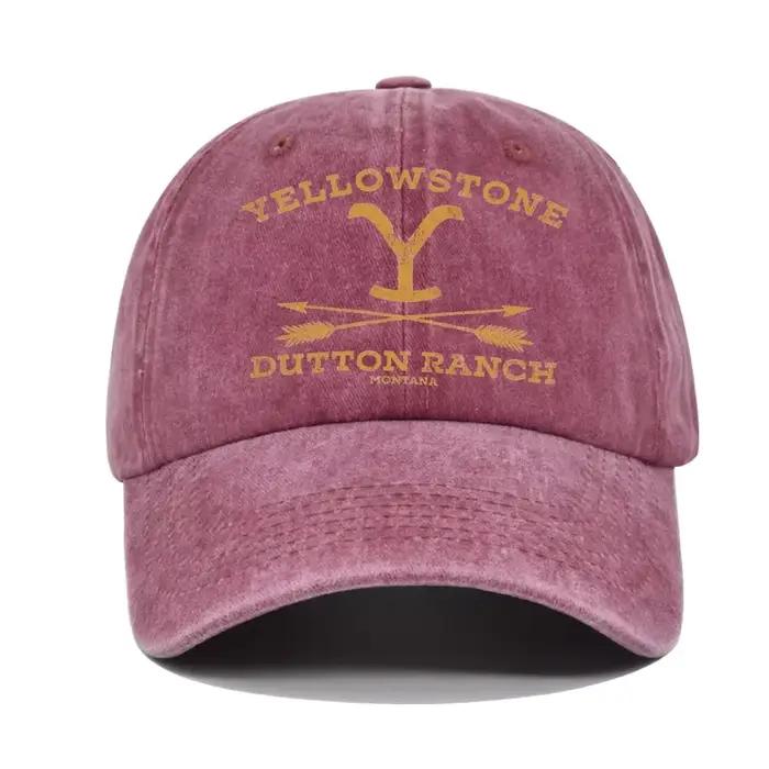 Casquette Yellowstone Dutton Ranch ajustable pour homme et femme, snapback rétractable, tissu robuste, six couleurs vives, design sport hip hop pour randonnée et activités de plein air