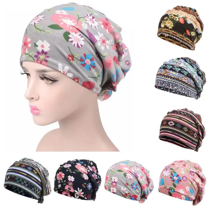 Chemo Caps Femmes Baggy Slouchy Beanie Chapeau Sport Casual Chapeaux Écharpe Snood