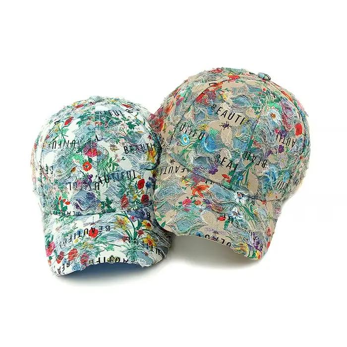 Casquette de baseball imprimée florale pour femmes