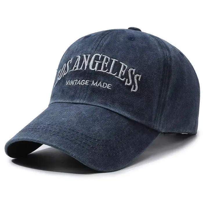 Casquette de baseball rétro américaine pour homme à visière large