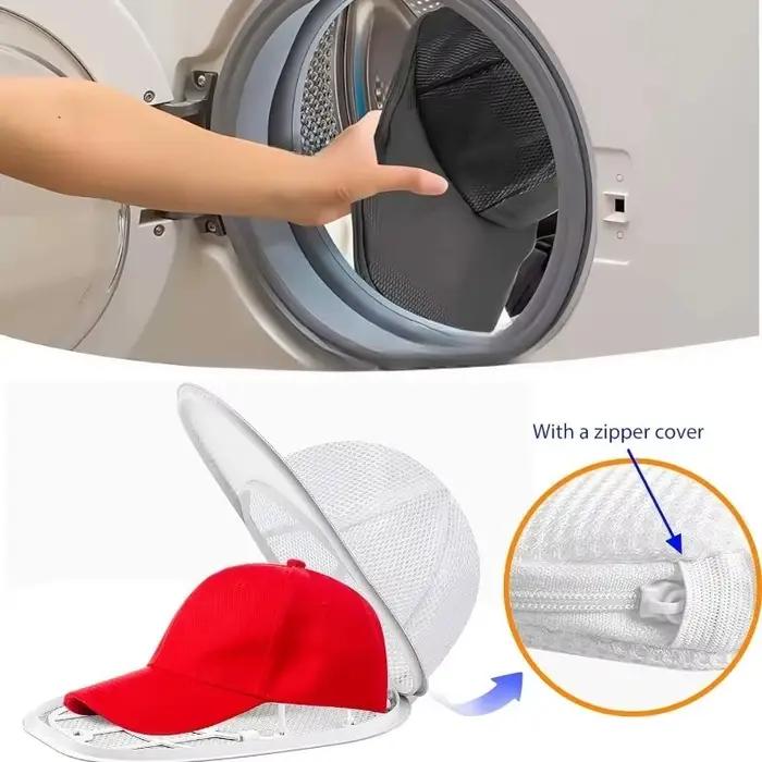 Sac de lavage pour casquettes avec filet de protection