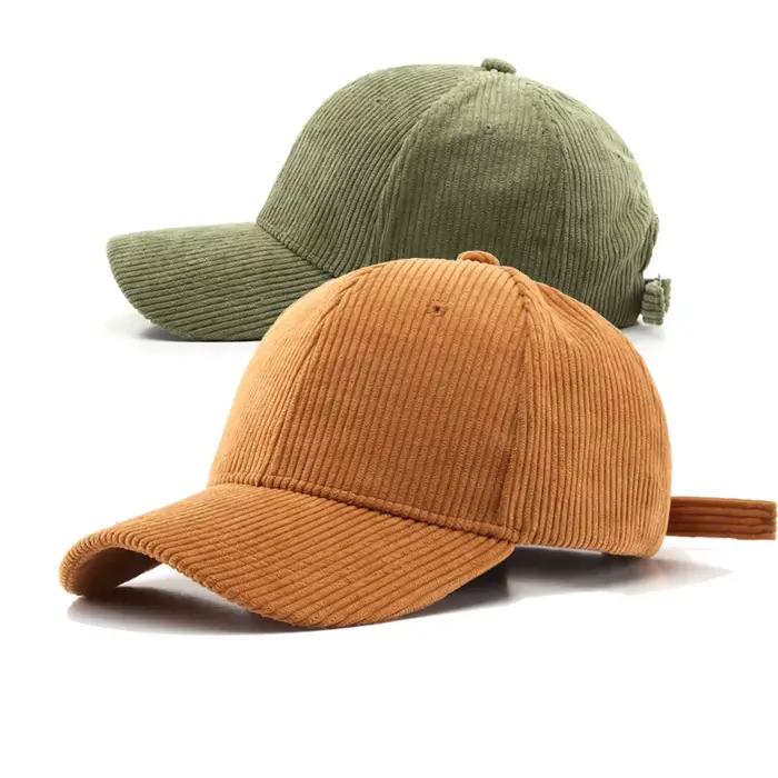 Casquette de Baseball en velours côtelé pour hommes et femmes