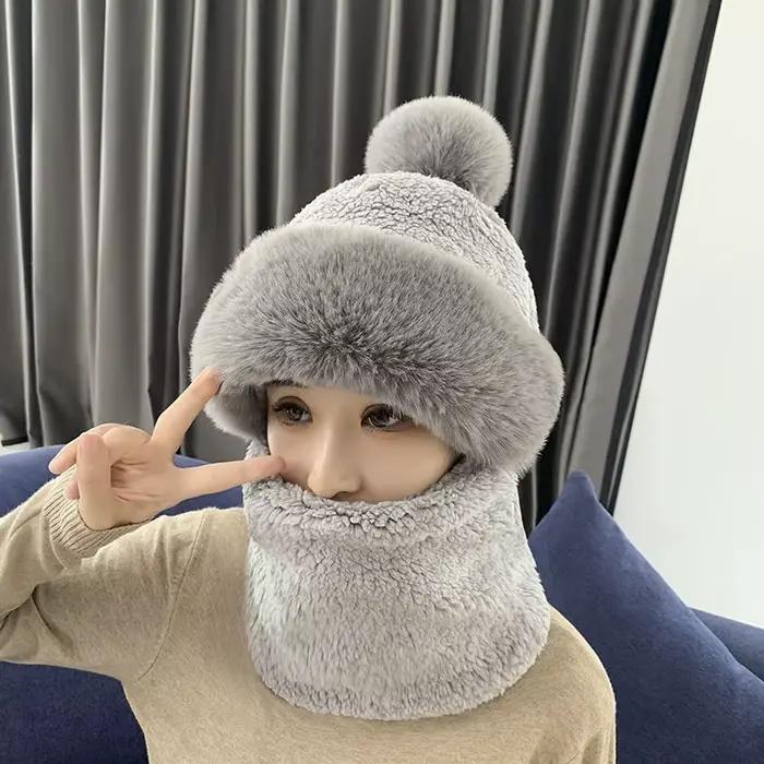 (BY) Bonnet d'hiver en cachemire polaire pour homme et femme