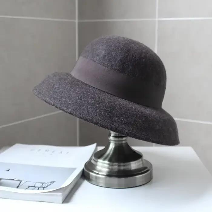Robe écrasable Fedora femmes Style Vintage chapeau 100% pur laine feutre