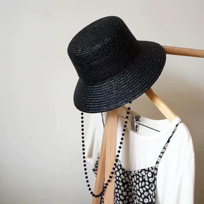 Chapeau d'été en paille de perles pour femme