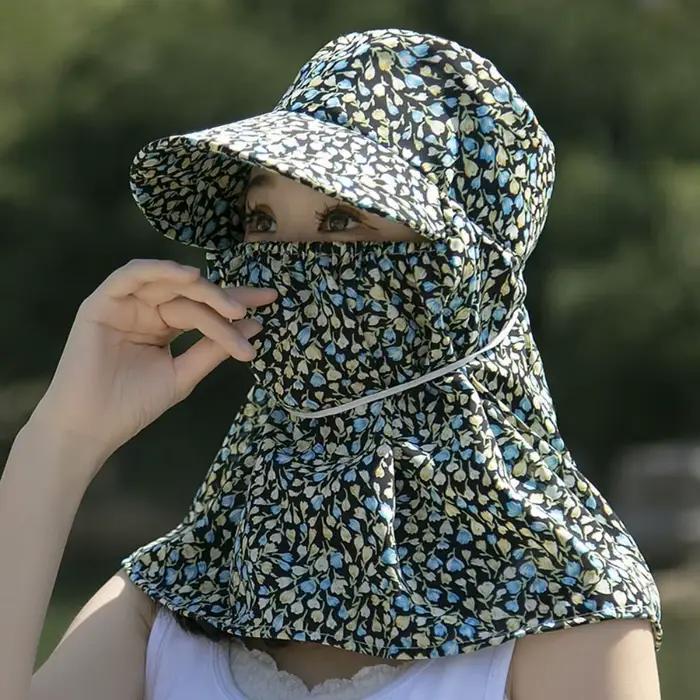 Chapeau de soleil pour femme avec protège-oreilles