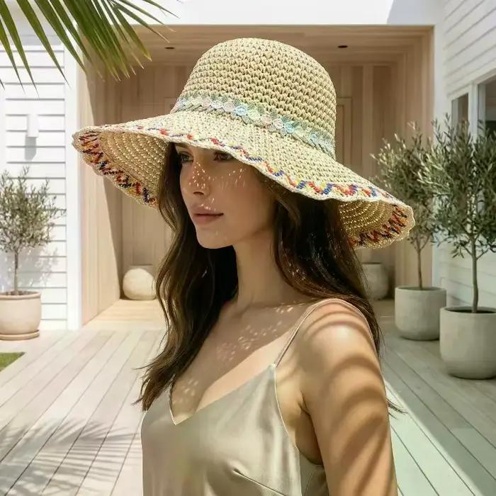 Chapeau de paille coréen pour femme