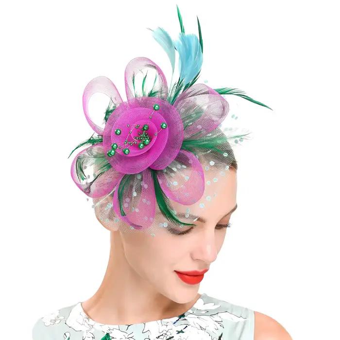 Fascinateur de fleur de plume vintage pour femmes