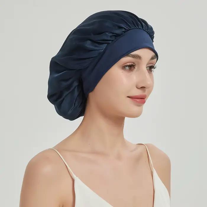 Bonnet 100% en soie de mûrier véritable pour femmes endormies