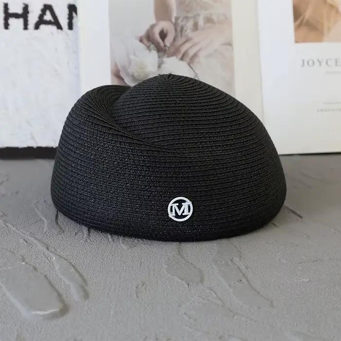 Béret en paille respirant style français élégant pour femmes occassions quotidiennes et de vacances décontracté