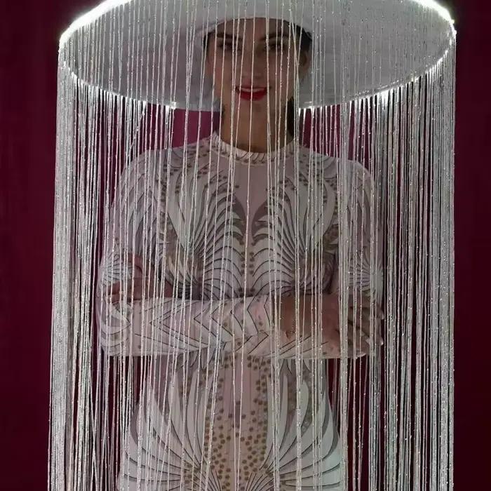 Chapeau lumineux LED, costume de scène
