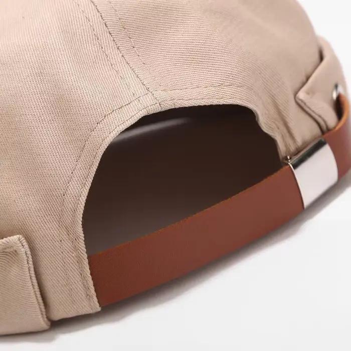 Bocca Docker casquette sans visière casquettes sans bords rétro Skullcap pour hommes femmes couleur unie réglable coton Hip Hop mode chapeau