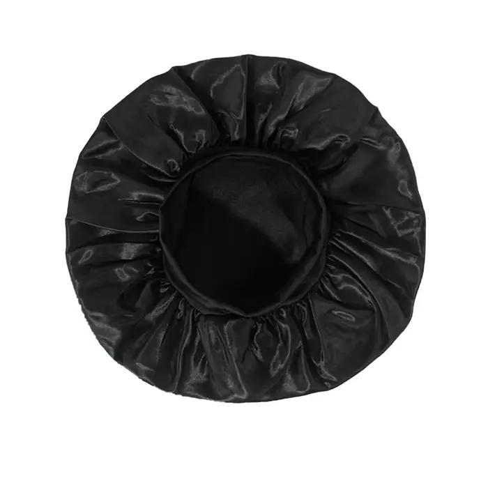 Bonnet de sommeil en soie pour femmes, style littéraire rétro, pop élégant, protection des cheveux bouclés, nuit de repos confortable, cadeau idéal pour les occasions spéciales