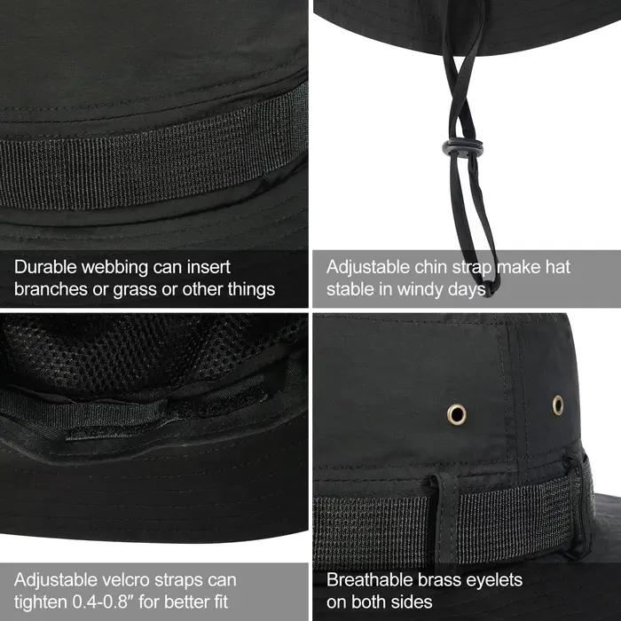 BOTVELA Chapeau seau imperméable avec mentonnière