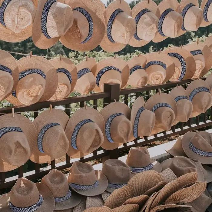 Lot de 5/10/20/30 chapeaux de paille de mariage