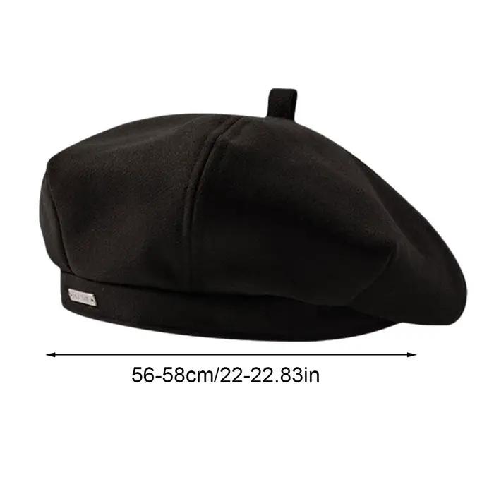 Béret Vintage en Velours Côtelé Casquette Octogonale Pour Femmes Coupe-Vent Chapeau à Visière Style Peintre Occasions Décontractées Automne Hiver