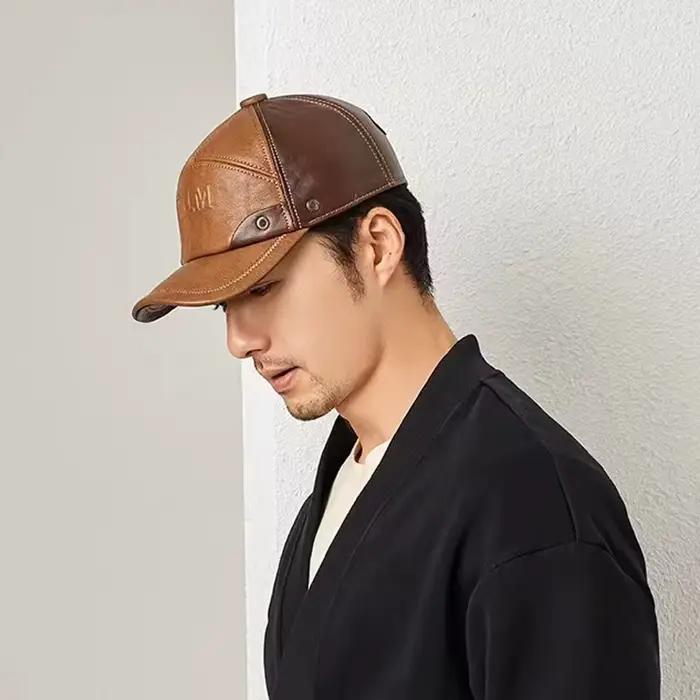 Casquette de Baseball en Cuir group pour Homme