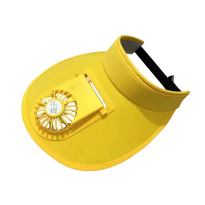 Chapeau de soleil anti-UV tendance à large bord avec ventilateur intégré