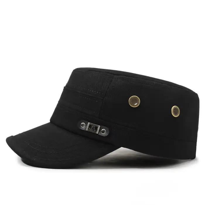 Chapeau haut de forme plat de couleur unie pour hommes pour les loisirs et les voyages en plein air – Minimaliste