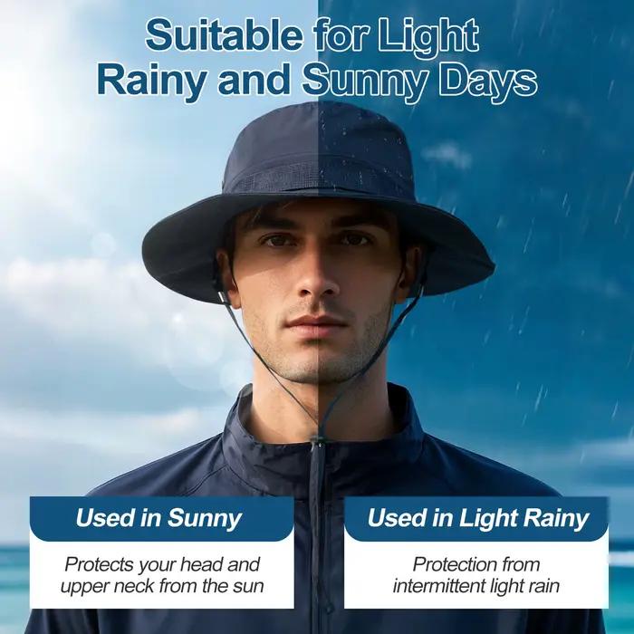 BOTVELA Chapeau seau imperméable avec mentonnière