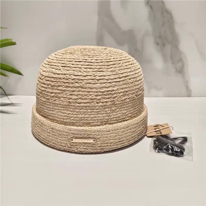 INS Luxe Bérets en paille naturelle pour Hommes et Femmes