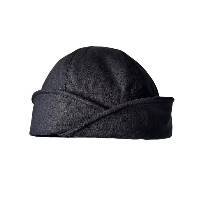 Chapeau Bob Designer à Bord Relevé Bleu Marine pour Femme, Casquette de Marin Minimaliste Noire Style Urbain, Chapeau d'Été Polyvalent Vintage