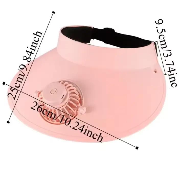Casquette ventilée d'été anti-UV tendance avec ventilateur intégré