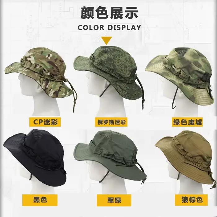Nouveau Chapeau Camouflage Tactique à Large Bord Rond pour l'Été