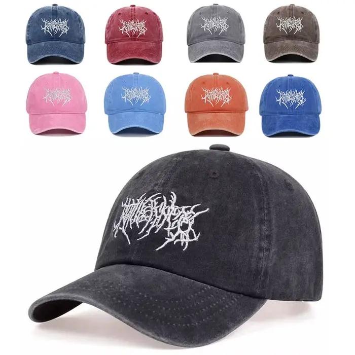 Casquette de Baseball brodée délavée rétro pour hommes et femmes