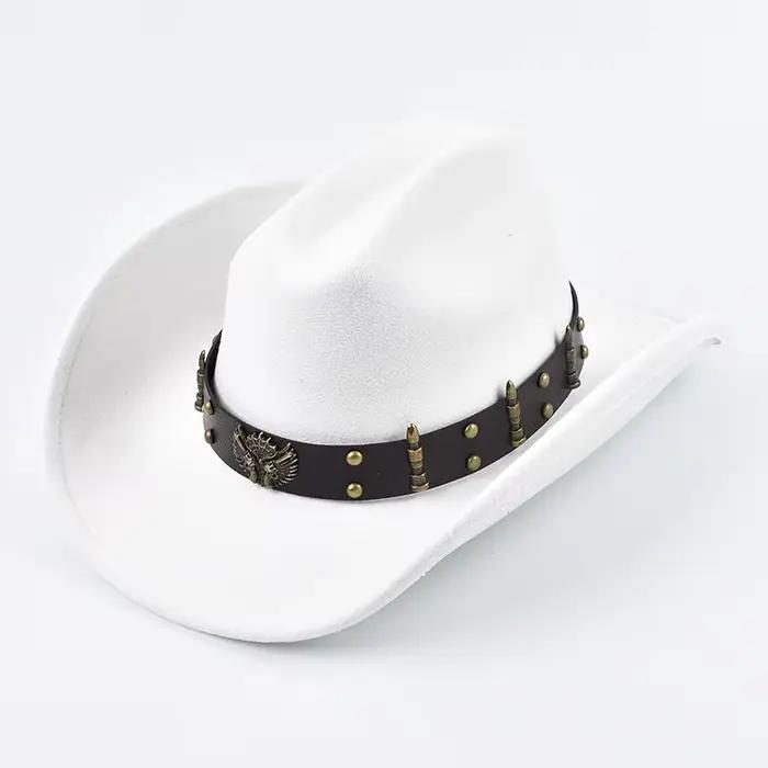 Chapeau de cow-boy vintage unisexe à gros bord coton polyester ajustable pour hommes et femmes voyage occassions multiples
