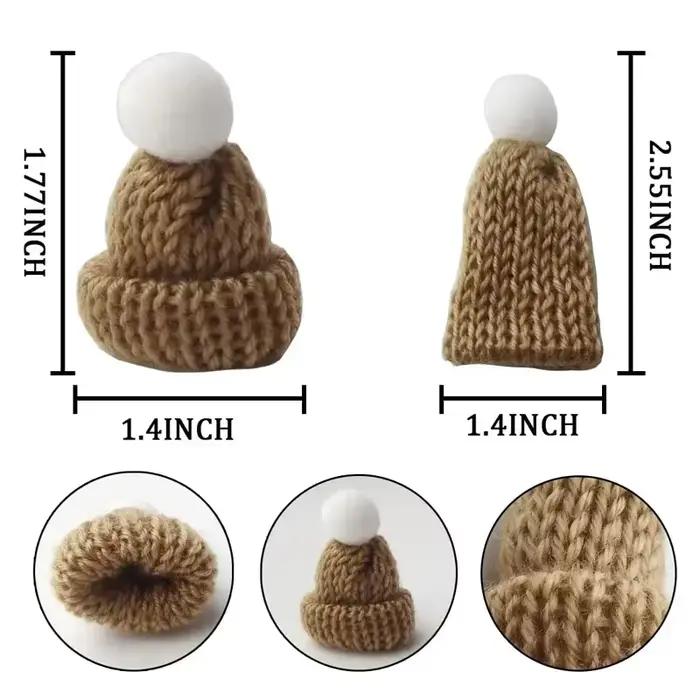Mini chapeaux en tricot de Noël