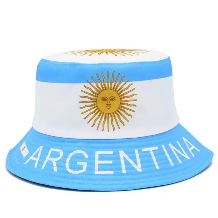 Chapeau Bob Réversible Drapeau Argentine pour Hommes et Femmes