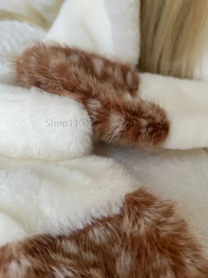 Nouveau chapeau de renne Kawaii fausse fourrure en peluche hiver chaud