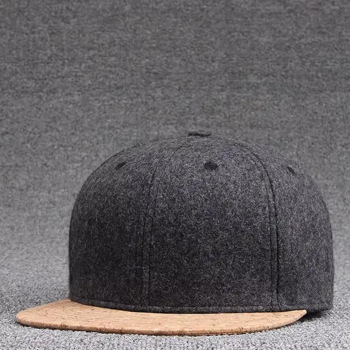 Casquettes Snapback en feutre de laine pour hommes