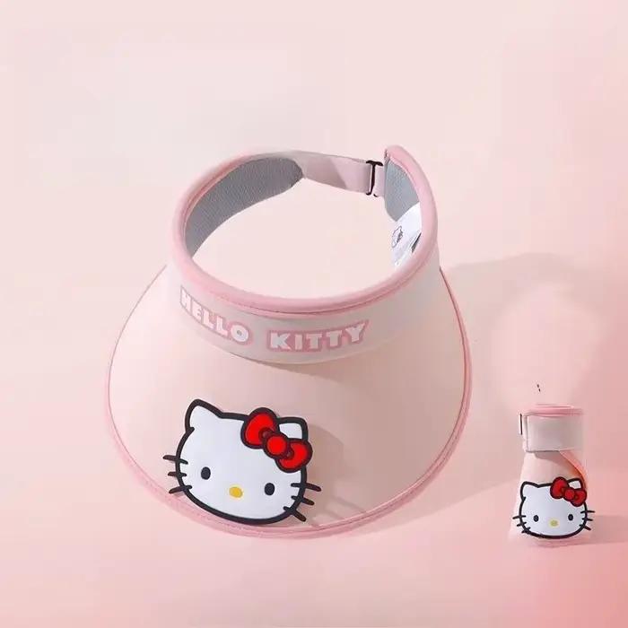 Chapeau de soleil réglable à large bord Kawaii Sanrio