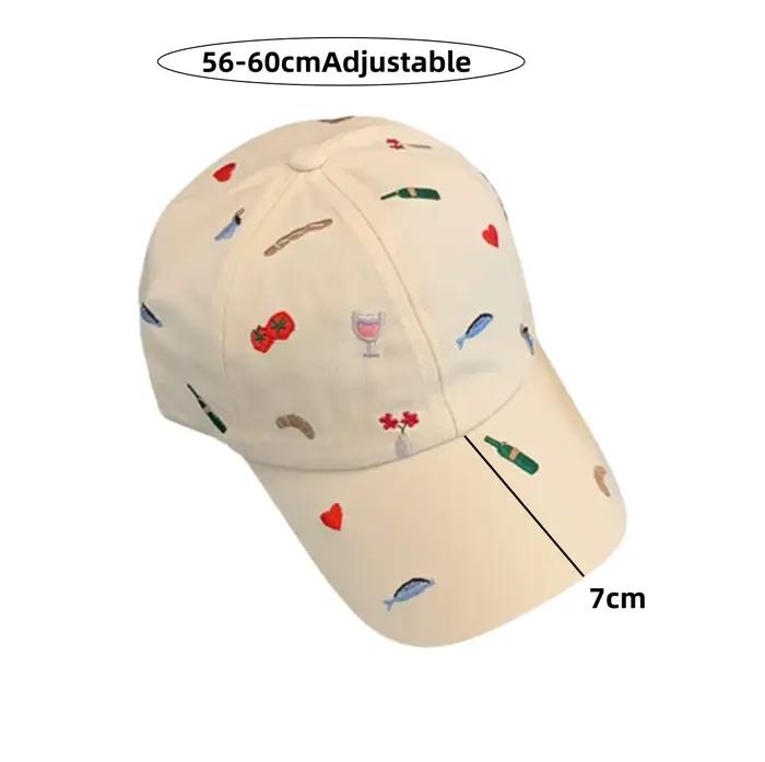 Casquette de baseball brodée Kawaii pour femme