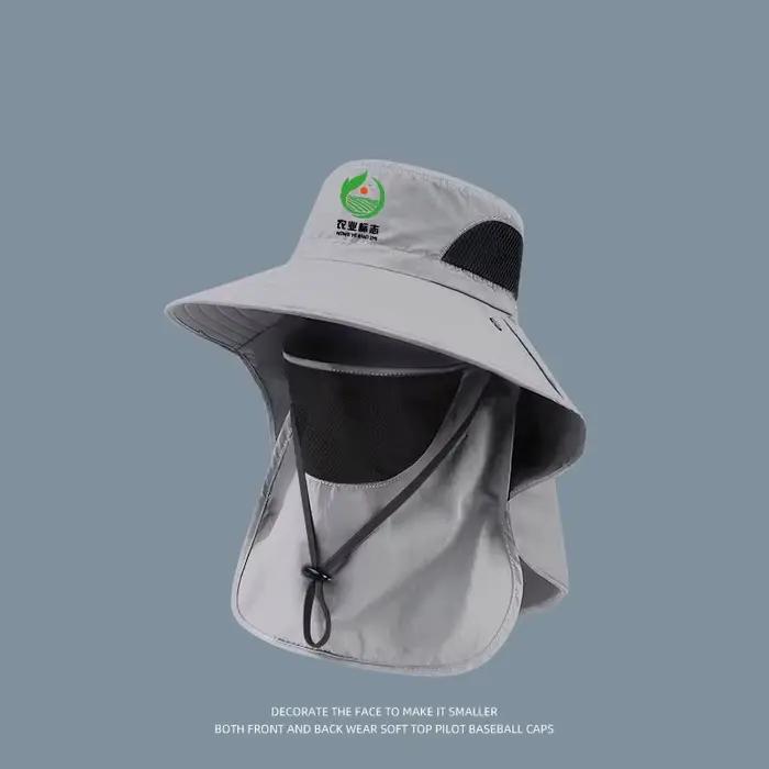 Nouveau Chapeau Pare-Soleil à Grande Visière avec Masque Intégré pour la Pêche
