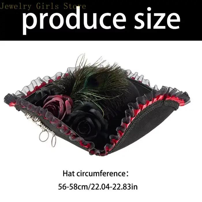 E56f Pirate Hat pour adultes laine en détresse